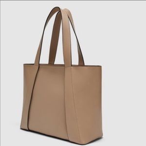 Zara beige/taupe tote bag